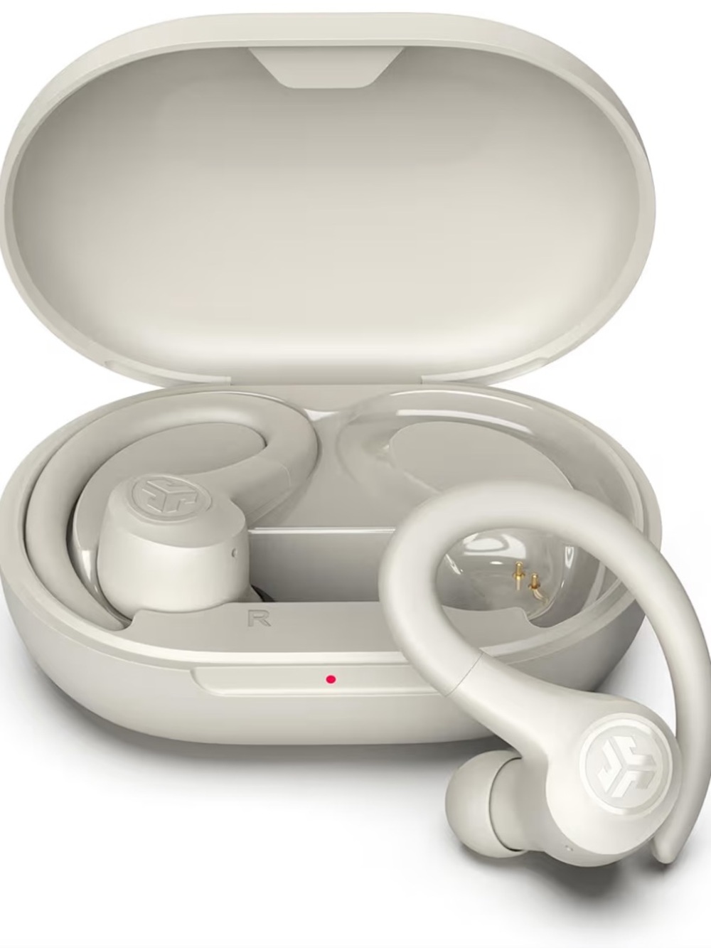 JLab GO Sport+ True Wireless Workout Earbuds | Sand | Charging Case